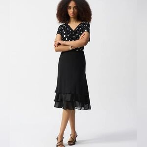 Elegant Black Ruffled Skirt